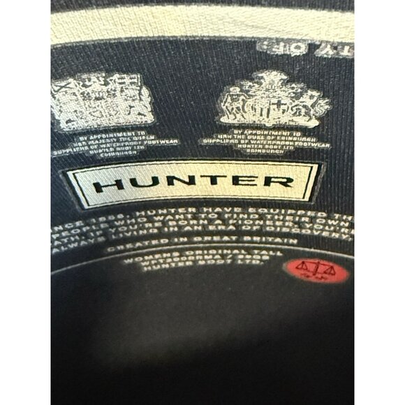 Hunter Original Women's Tall Rubber Rain Boots Black Matte Size 7 EUC $190 - Picture 13 of 15